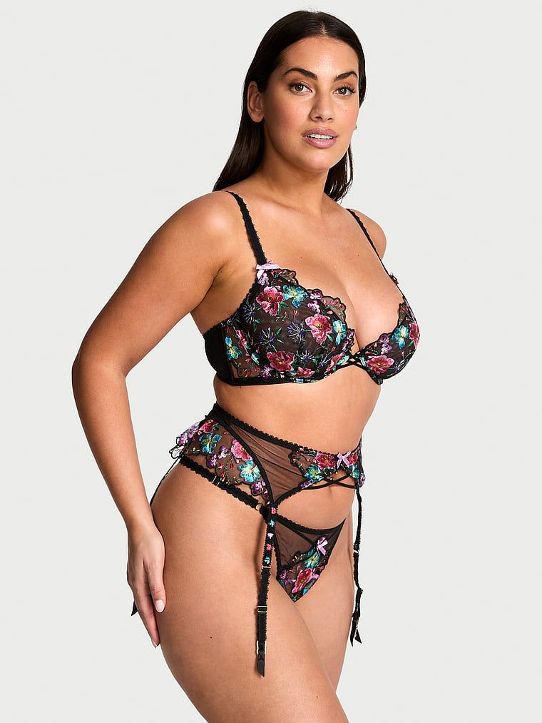 Very Sexy Portjartier cu broderie Dark Blossom