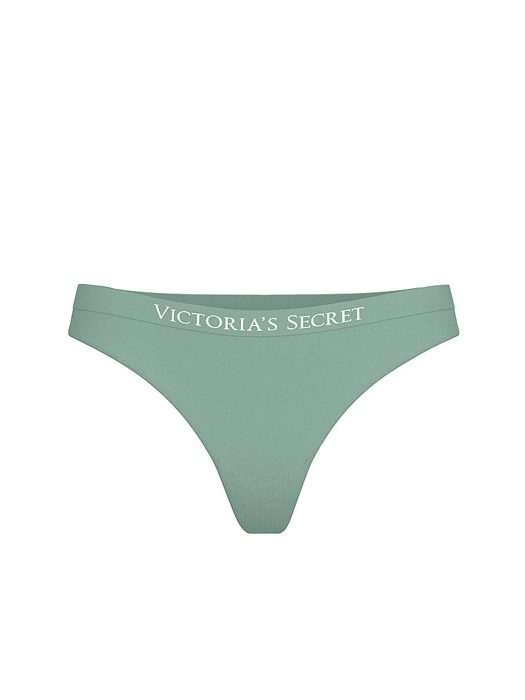Tanga fără cusături. Produsul este verde și provine din colecția Seamning.