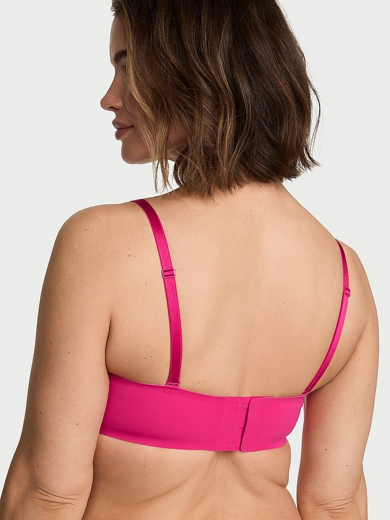Sutien push-up fără bretele și cu sârmă, Perfect Comfort Strapless. Produsul este roz și provine din colecția Victoria's Secret Bar.