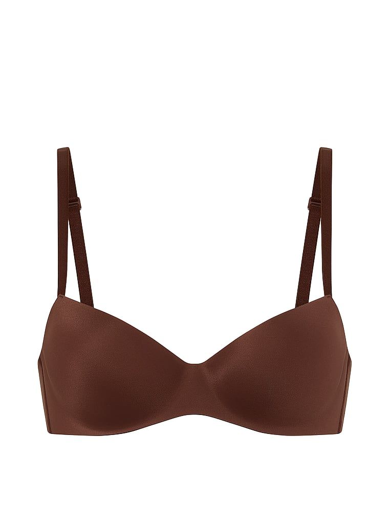 Sutien ușor căptușit, cu balconet FlexFactor. Produsul este de culoare maro și provine din colecția Body by Victoria.