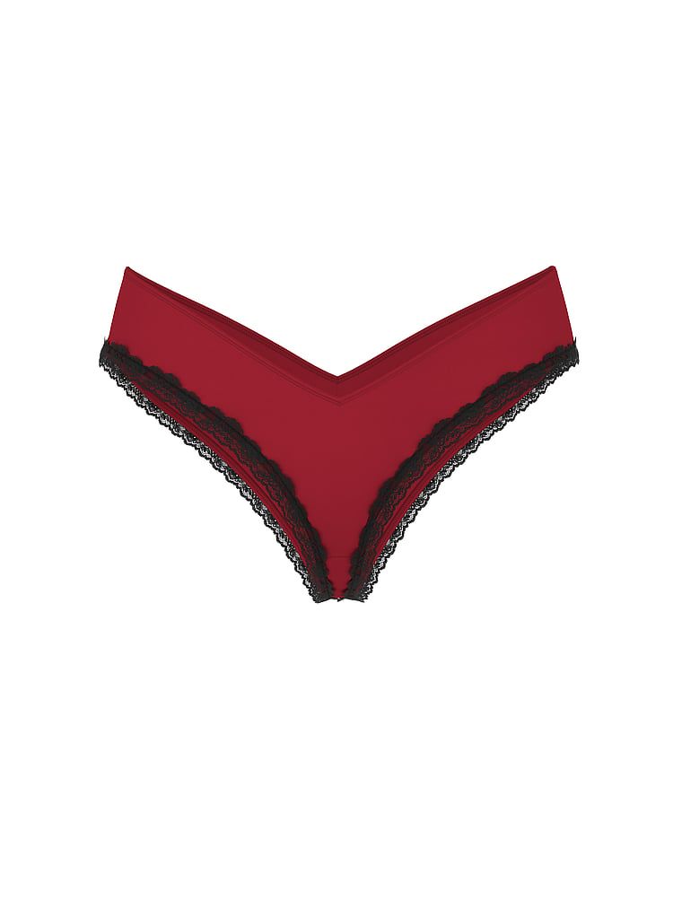 Chiloți din dantelă cu dantelă pe margini și picioare înalte Lace-Trim Cheeky. Produsul este roșu și provine din colecția Very Sexy.