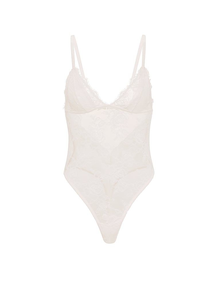 Body koronkowe Triangle Body. Produsul este de culoare albă și provine din colecția Very Sexy.