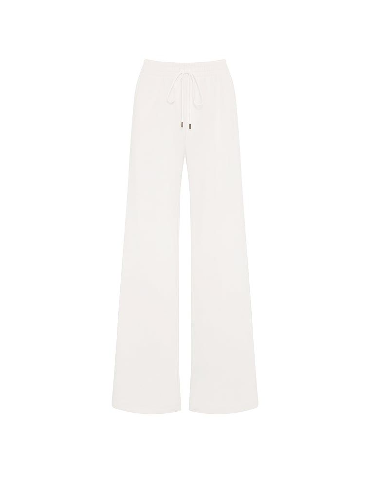 Pantaloni de trening din bumbac pentru mireasă Mireasa iconică. Produsul este alb și provine din colecția Angel Essentials.