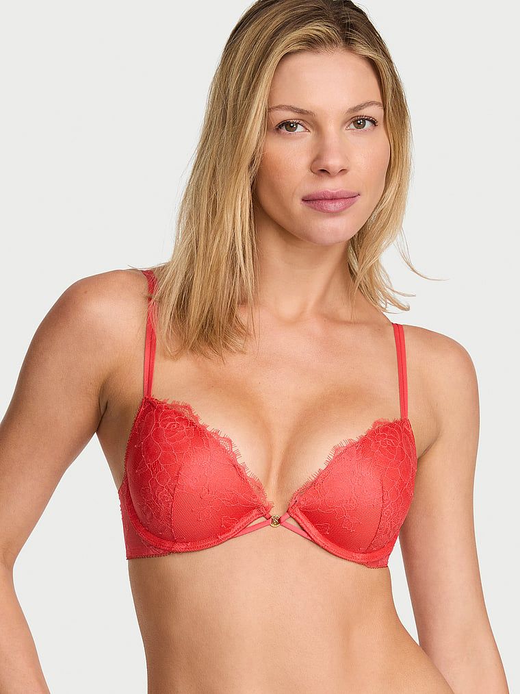Very Sexy Sutien Push-up din dantelă în formă de trandafir