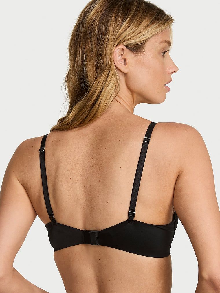 Sutien push-up cu cristale și pandantiv Charm aniversare. Produsul este negru și provine din colecția Very Sexy.