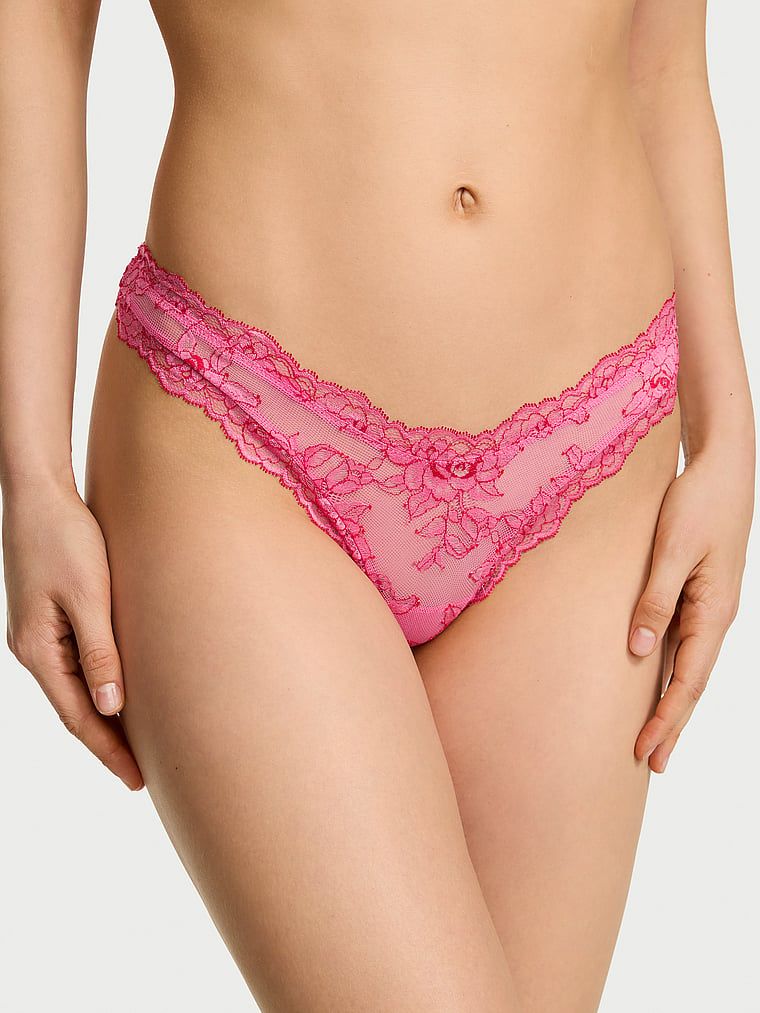 Tanga din dantelă cu picioare înalte, Rose Lace. Produsul este multicolor și provine din colecția Very Sexy.