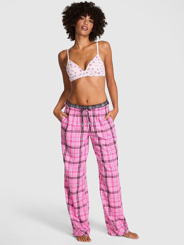 Pantaloni de pijama din flanel Boyfriend  
