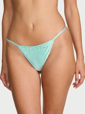 Dream Angels Chiloți V-String din satin, decorați cu perle