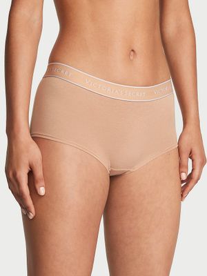 Cotton Chiloți Boyshort din bumbac, cu logo