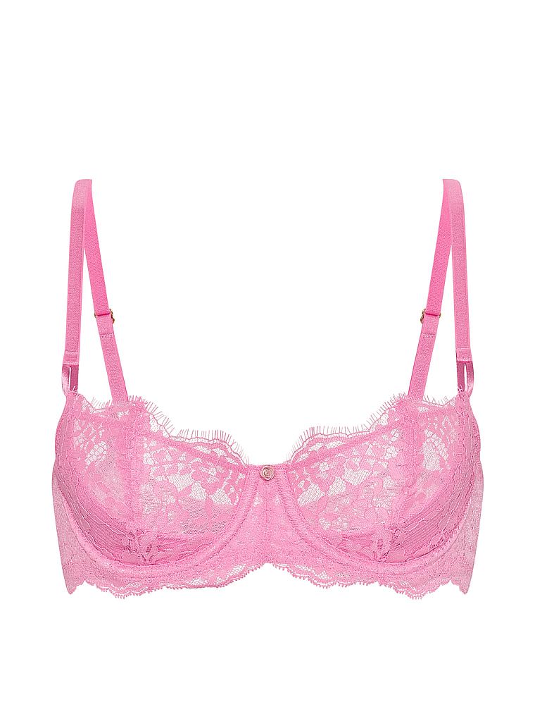 Wicked Lace Balconette fără sutien balconette cu căptușeală. Produsul este roz și provine din colecția Dream Angels.