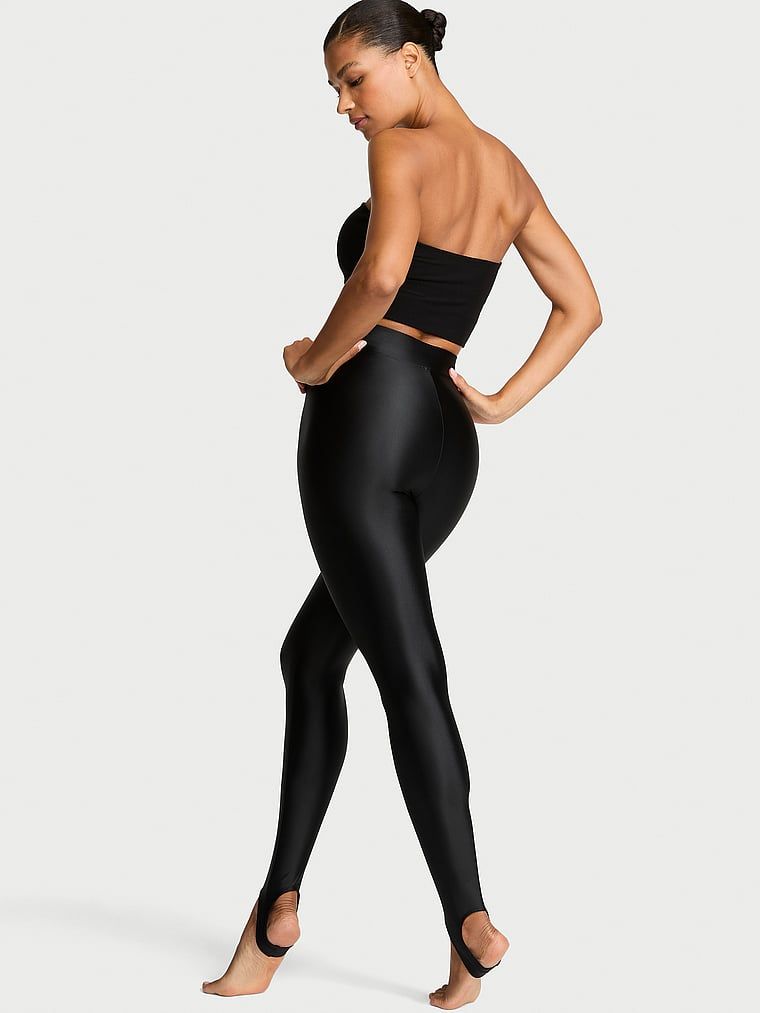 Colanți realizați din material lucios VSX GlossyTech Stirrup. Produsul este negru și provine din colecția VSX.
