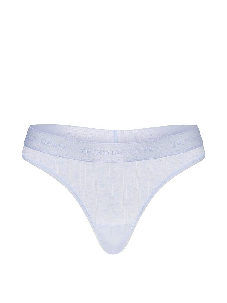Tanga din stil SoSoft Ultra-Fine Logo. Produsul este de culoare albastră și provine din colecția Bumbac.