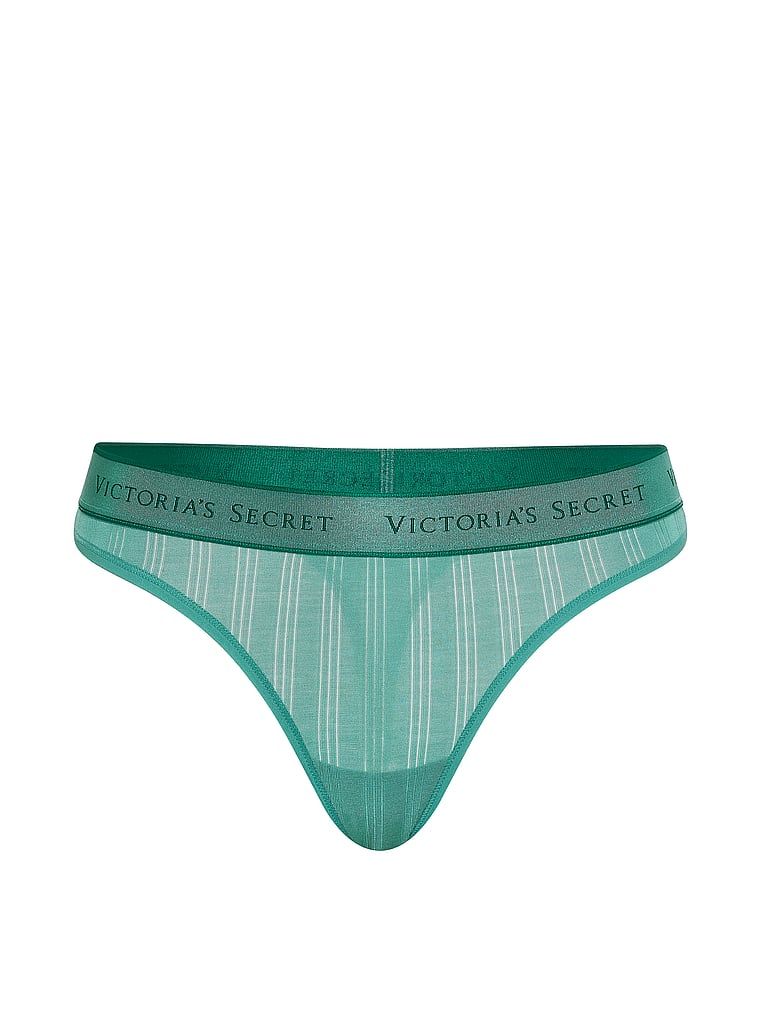 Tanga din stil SoSoft Ultra-Fine Logo. Produsul este de culoare albastră și provine din colecția Bumbac.