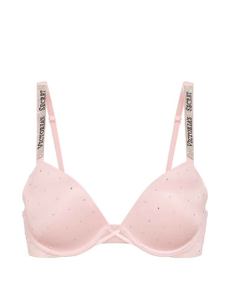 Sutien push-up Shine Strap Dot. Produsul este roz și provine din colecția Very Sexy.