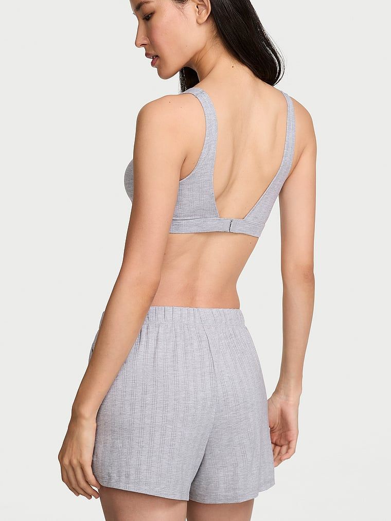 Pantaloni scurți modali SoSoft Ultra-Fine. Produsul este de culoare gri și provine din colecția Victoria's Secret.