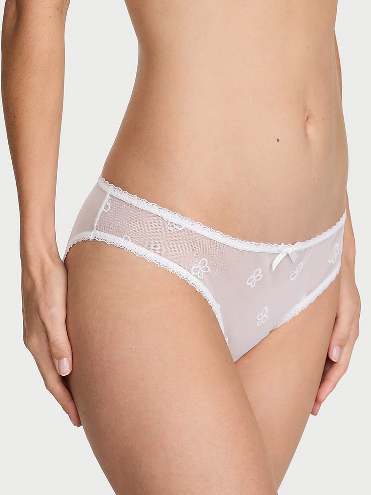 Dream Angels Chiloți Bikini cu plasă și broderie cu fluturi