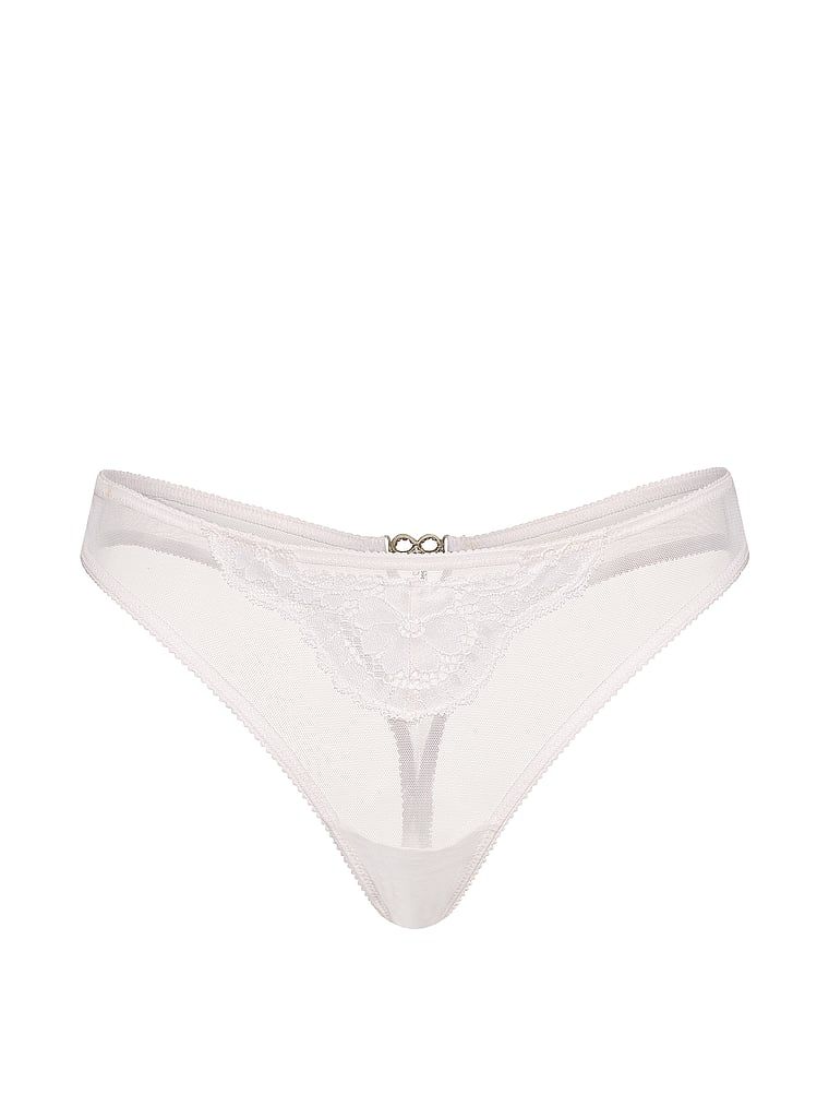 Tanga Twinkle Bow. Produsul este alb și provine din colecția Dream Angels.