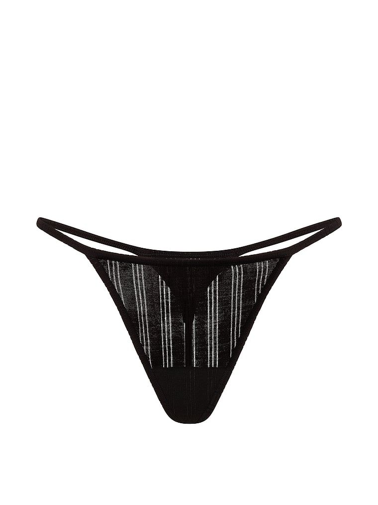 Tanga din SoSoft Ultra-Fine modal. Produsul este negru și provine din colecția Victoria's Secret.