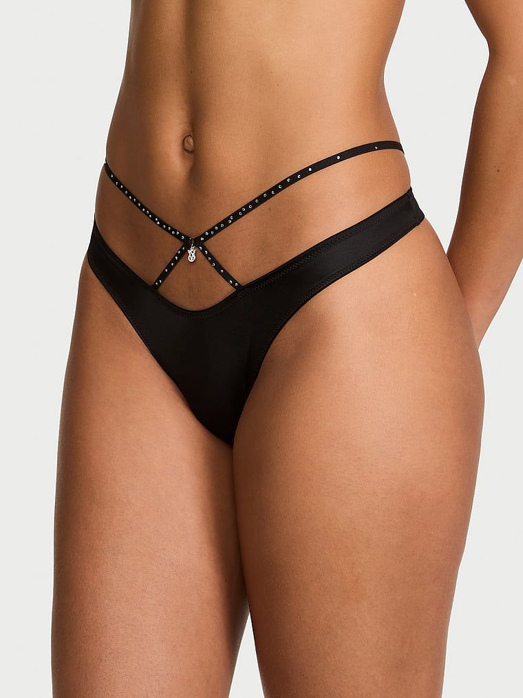 Very Sexy Chiloți Tanga cu benzi și talisman aniversar