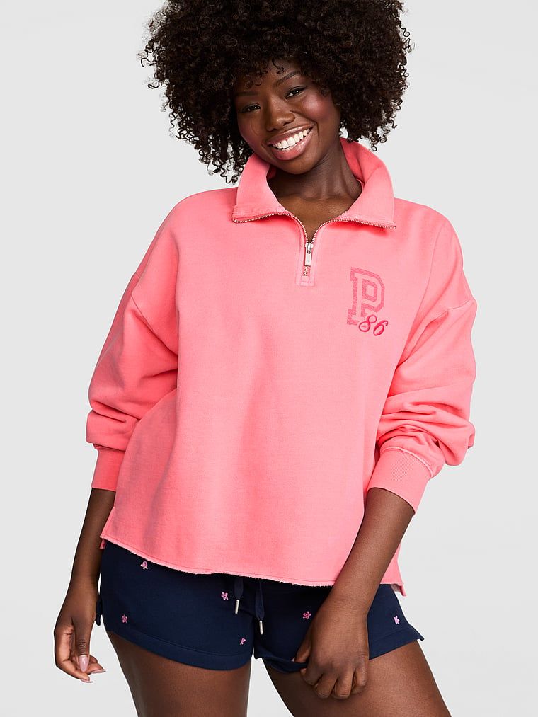 Campus Fleece Cu fermoar 1/4 Straight-Cut Sweatshirt