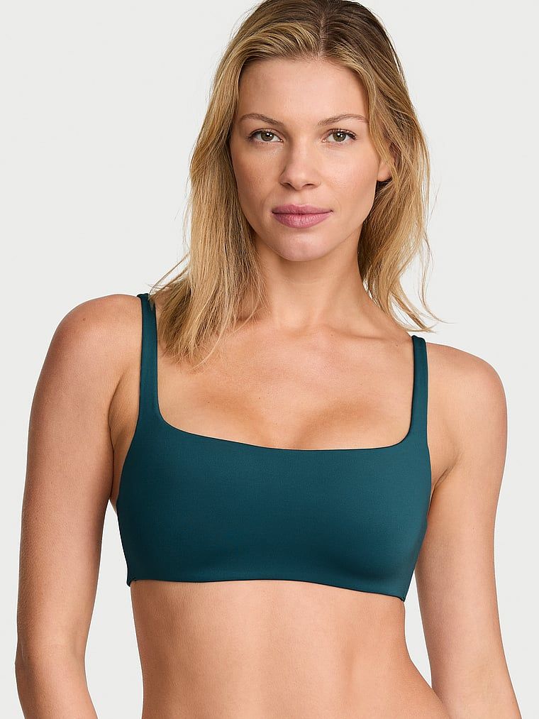 Luxe Contour Scoop sutien ușor căptușit. Produsul este albastru și provine din colecția Body by Victoria.