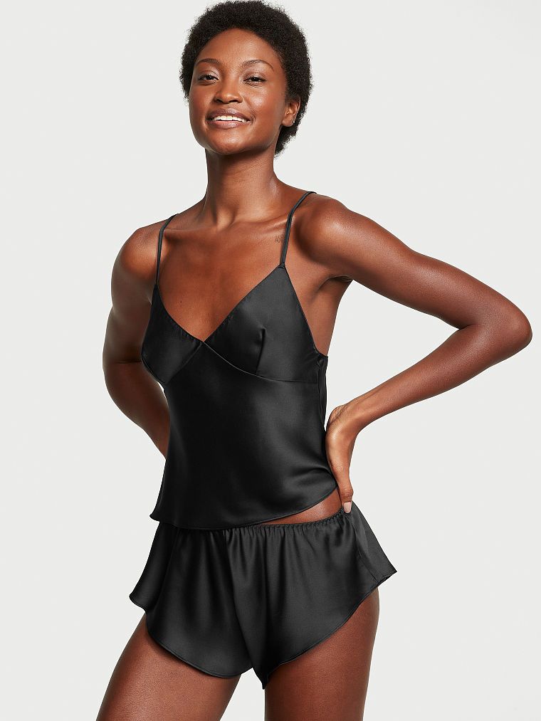 Victorias Secret Set Cami din satin, cu spatele descoperit