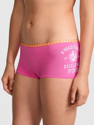 Chilot boyshort din bumbac cu logo PINK