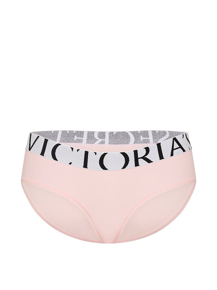 Chiloți cu logo-ul Cool Hiphugger. Produsul este roz și provine din colecția Victoria's Secret.