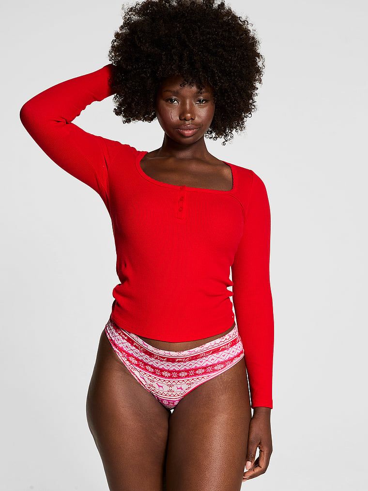 Bluză de pijama termică Henley