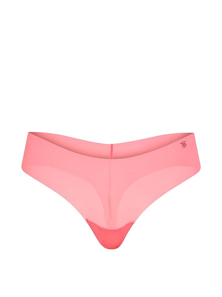 Tanga de plasă care nu apare. Produsul este roz și provine din colecția No-Show.