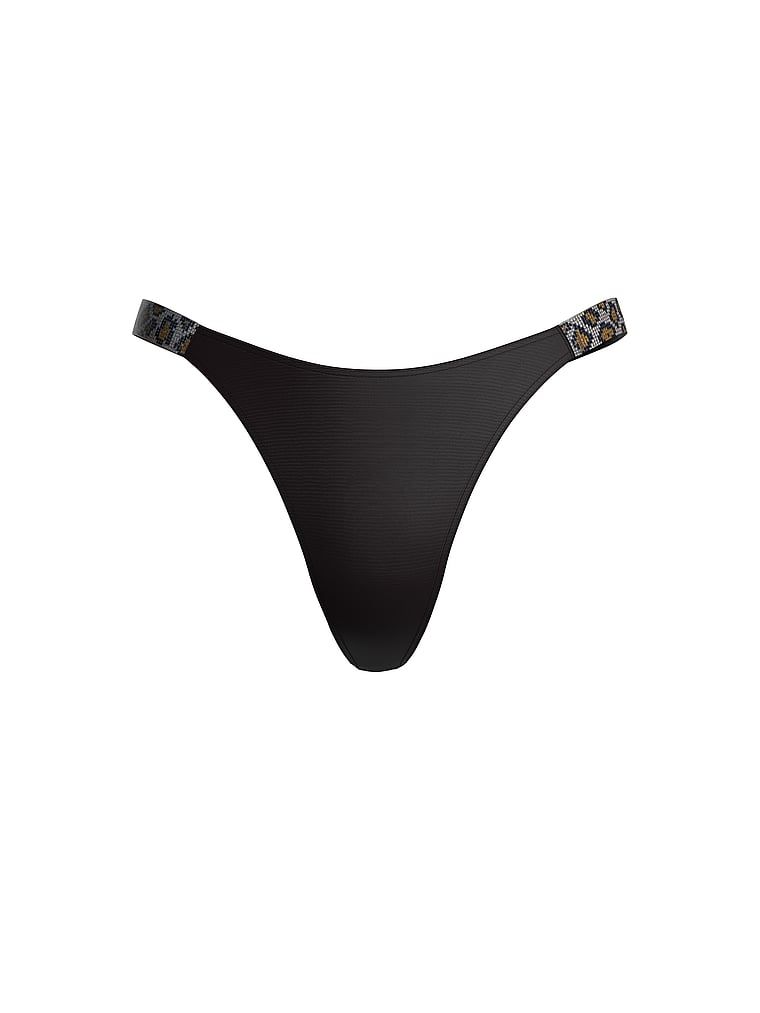Tanga cu curele lucioase Shine Strap. Produsul este de culoare maro și provine din colecția Very Sexy.