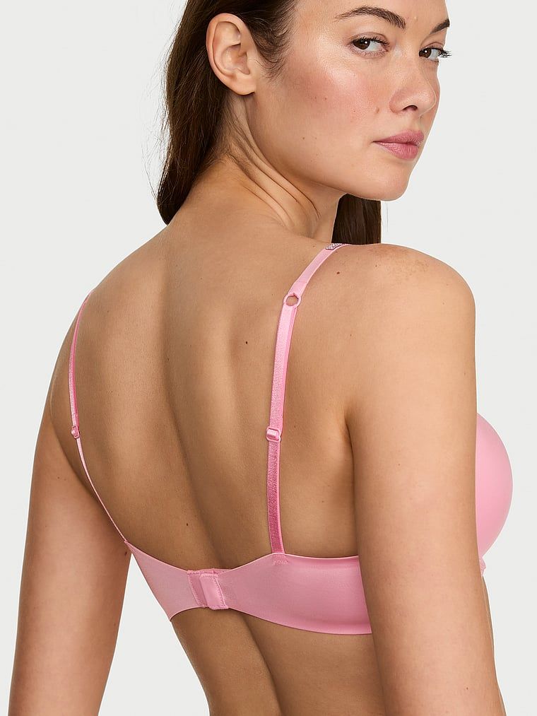 Sutien push-up Shine Bow. Produsul este roz și provine din colecția Very Sexy.