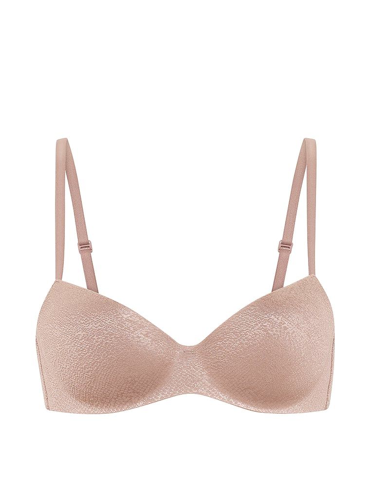 Sutien ușor căptușit, cu balconet FlexFactor. Produsul este de culoare maro și provine din colecția Body by Victoria.