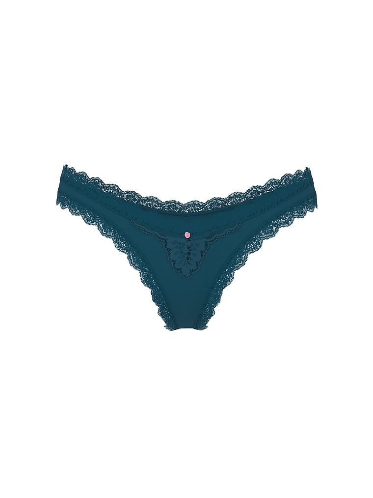 Chiloți brazilieni cu dantelă din dantelă brazilian. Produsul este de culoare albastră și provine din colecția Dream Angels.