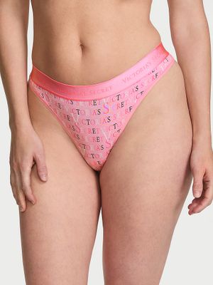 Cotton Chiloți tanga din bumbac elastic cu logo