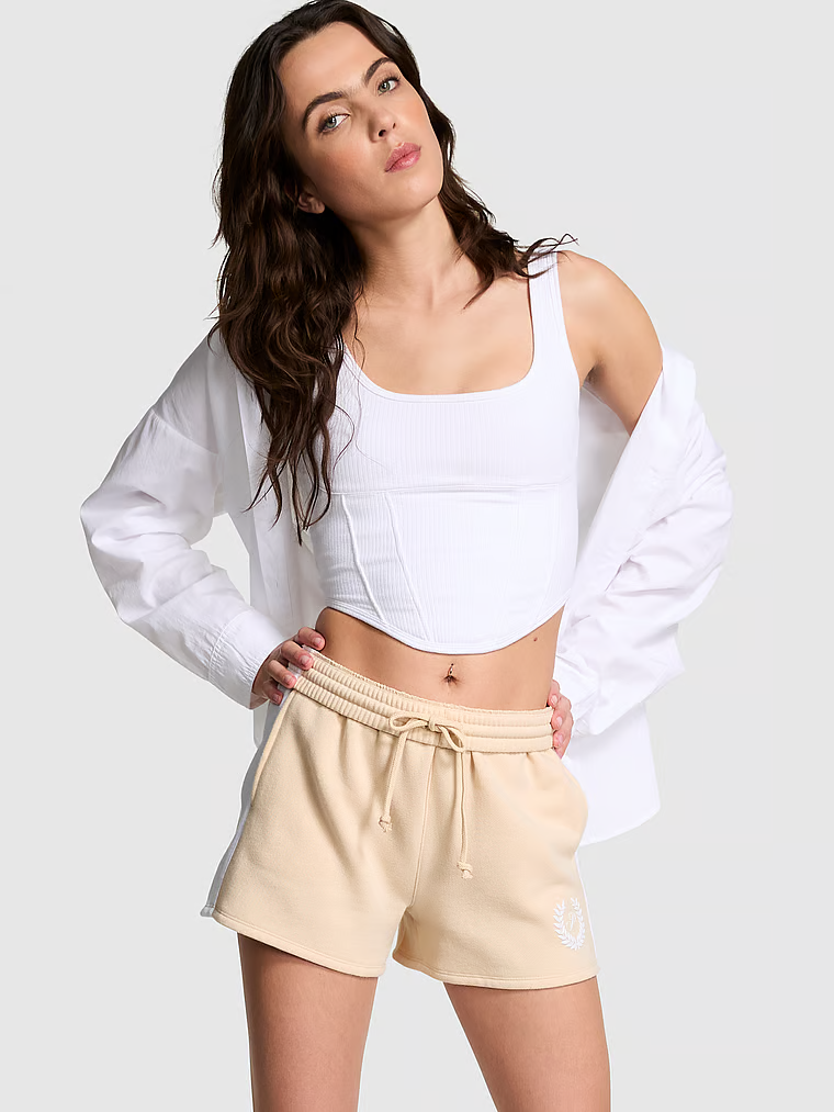 Șort Campus Ivy lejer din material Fleece