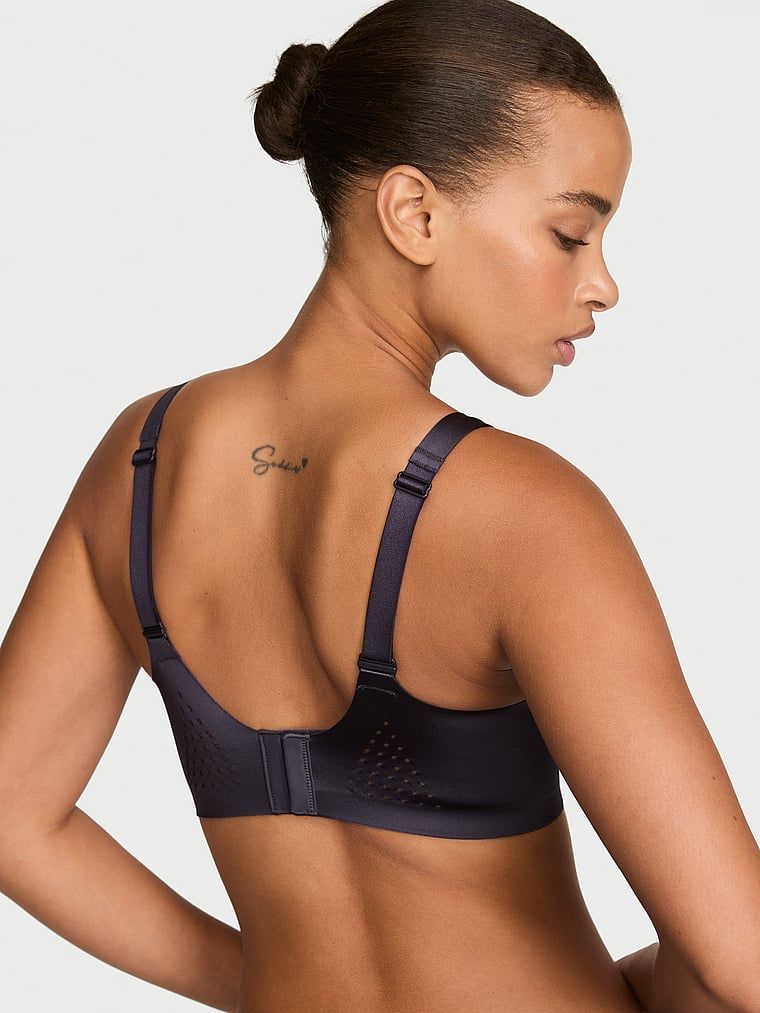 Sutien sport VSX Featherweight Max GlossyTech cu suport maxim. Produsul este gri și provine din colecția VSX.