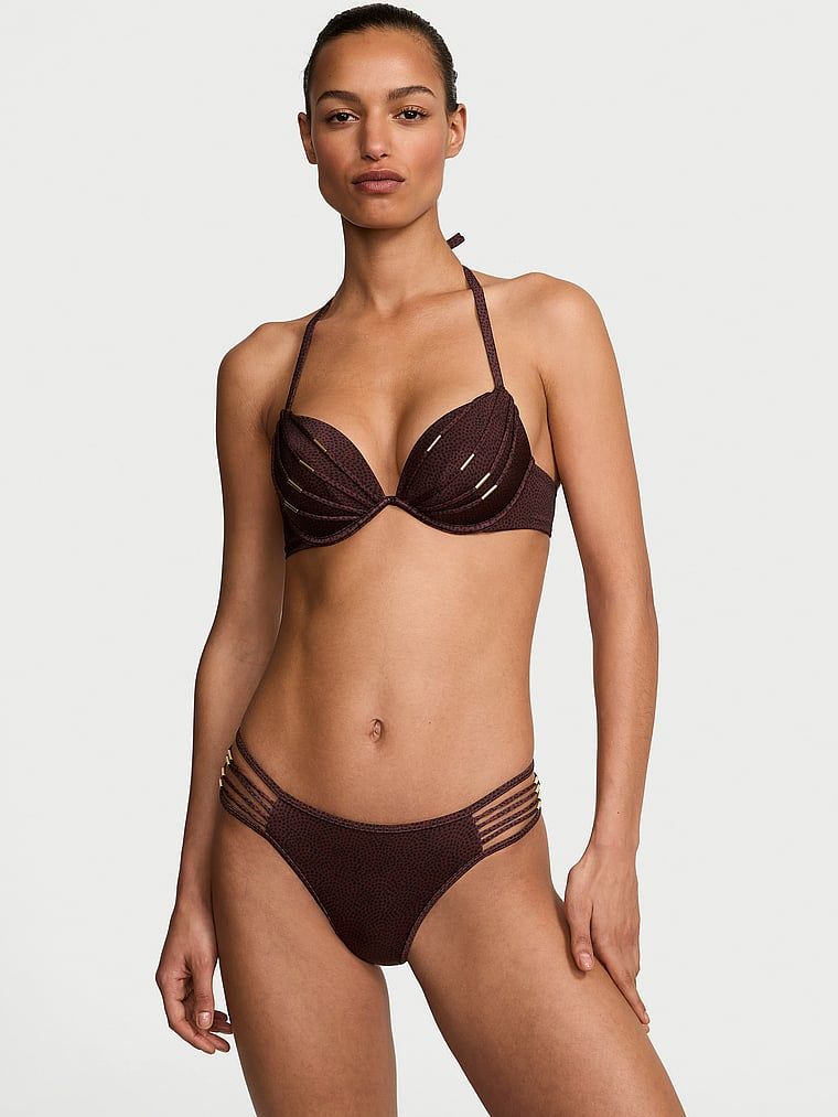 Victoria's Secret Swim Top Bikini cu push-up și cu bandă VS Archives