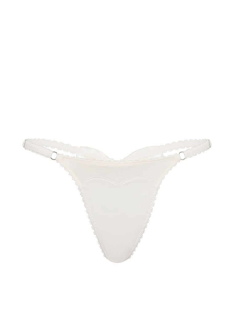 Mireasă Tease Fundiță Tanga de mireasă cu fundiță în spate. Produsul este alb și provine din colecția Victoria's Secret.