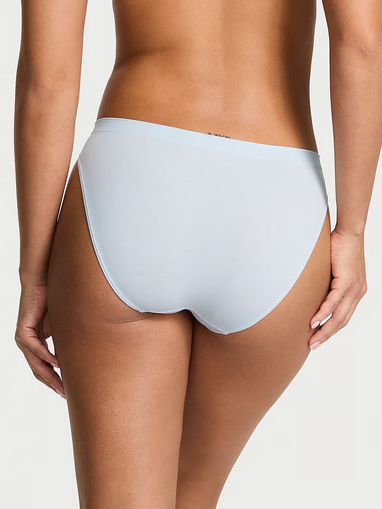Chiloți cu logo strălucitor Seamless Sparkle Bikini. Produsul este de culoare albastră și provine din colecția Seamless