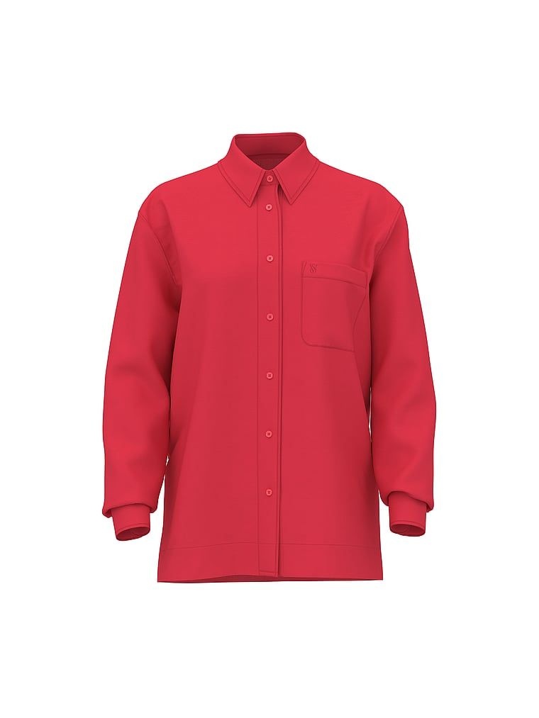 Cămașă-rochie din in pentru plajă Îmbrăcăminte de plajă. Produsul este roz și provine din colecția Victoria's Secret Swim.