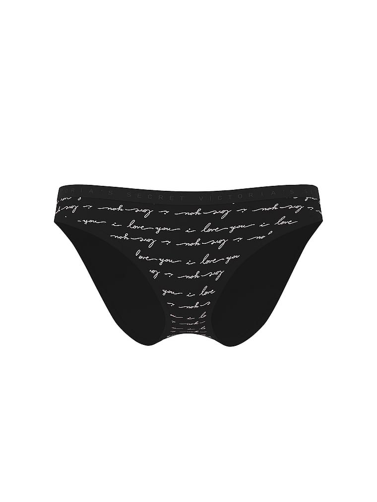Chiloți de bumbac Bikini. Produsul este modelat și provine din colecția Victoria's Secret.