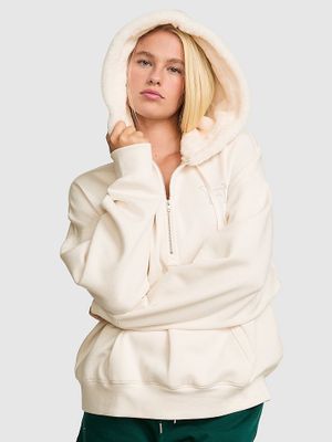 PINK Hanorac Campus Fleece cu fermoar scurt