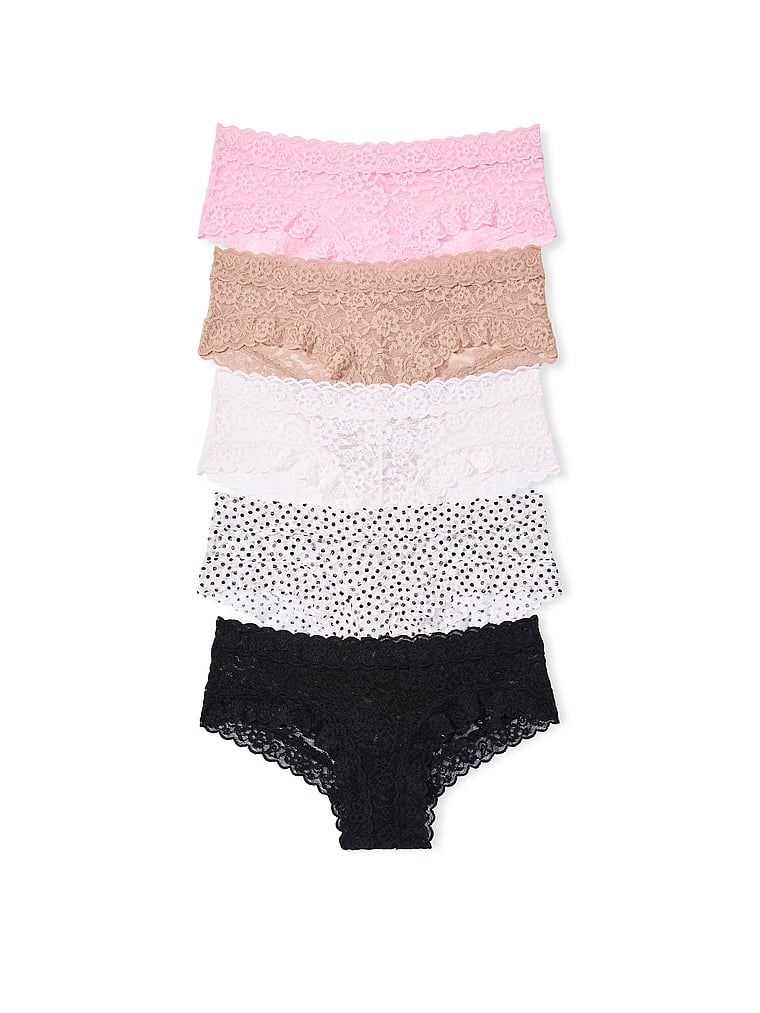 Victoria's Secret Chiloți Cheeky Lacie - Set de 5 perechi