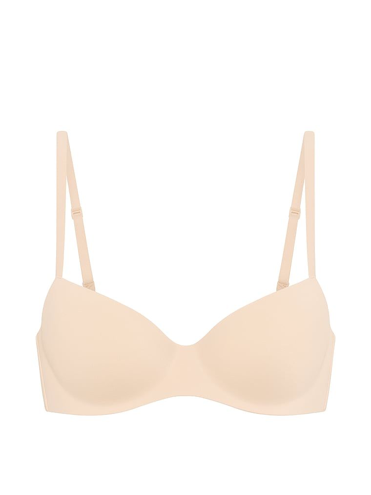 Sutien ușor căptușit, cu balconet FlexFactor. Produsul este de culoare bej și provine din colecția Body by Victoria.