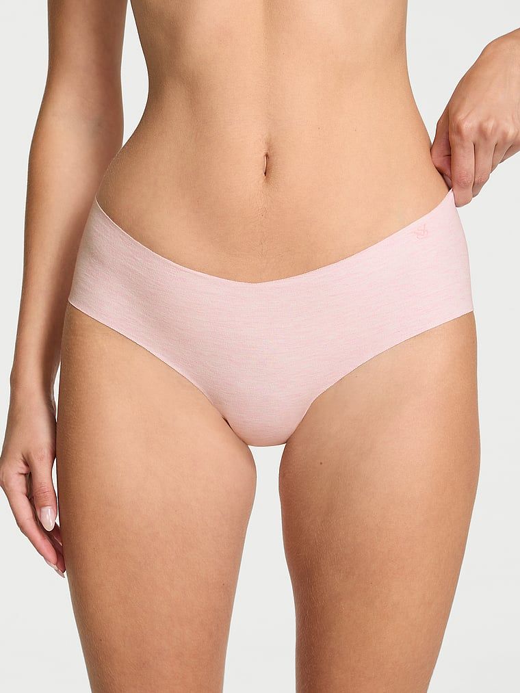 Chiloți din bumbac fără cusături No-Show Cheeky. Produsul este de culoare roz și provine din colecția No-Show.