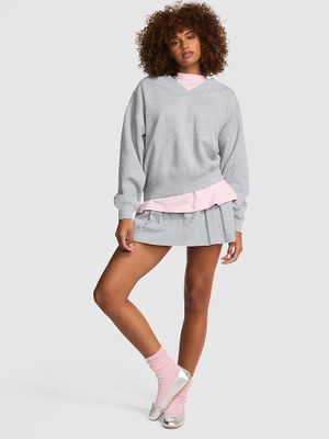 PINK Bluză Campus Fleece cu decolteu în V