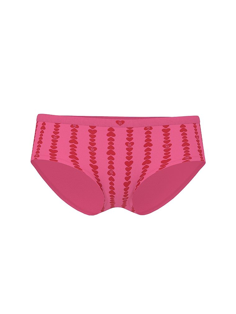 Chiloți hiphugger cu dungi de inimă fără cusură. Produsul este modelat și provine din colecția Seamless (Seamless Collection).