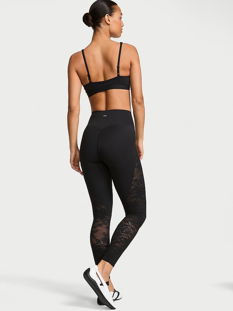 Colanți cu inserții în șireturi VSX Elevate RoseFlex. Produsul este negru și provine din colecția VSX.