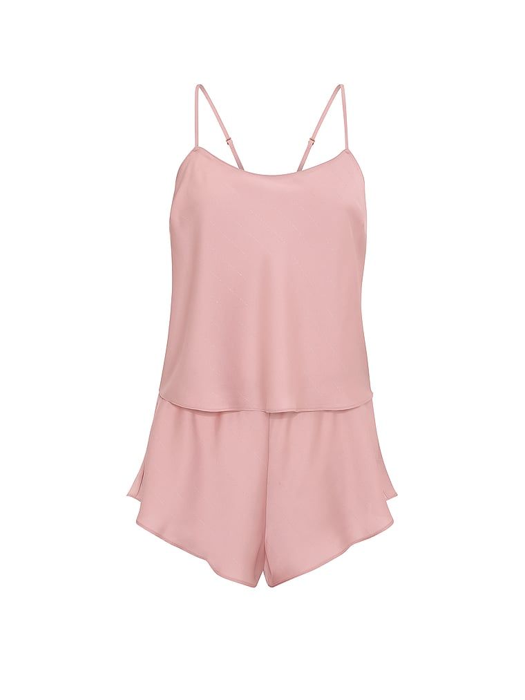 Set Cami Set de dormit din satin. Produsul este auriu și provine din colecția Victoria's Secret.